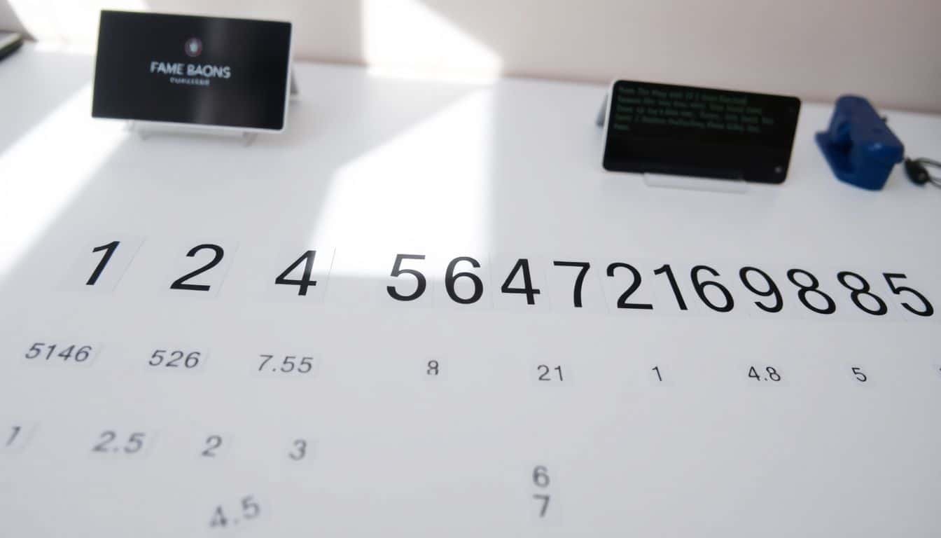 Een rij van nummers met gegevenspunten en één nummer benadrukt. Een rij van nummers met gegevenspunten en één nummer benadrukt.